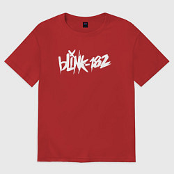 Футболка оверсайз мужская Blink 182, цвет: красный
