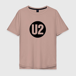 Футболка оверсайз мужская U2, цвет: пыльно-розовый
