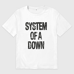 Футболка оверсайз мужская System of a down, цвет: белый