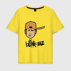 Футболка оверсайз мужская BLINK-182, цвет: желтый