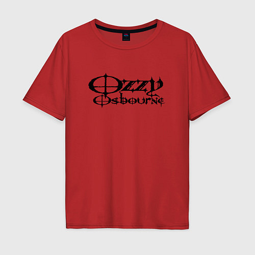 Мужская футболка оверсайз Ozzy Osbourne / Красный – фото 1