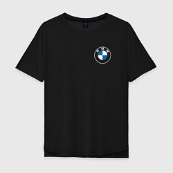 Футболка оверсайз мужская BMW LOGO 2020, цвет: черный
