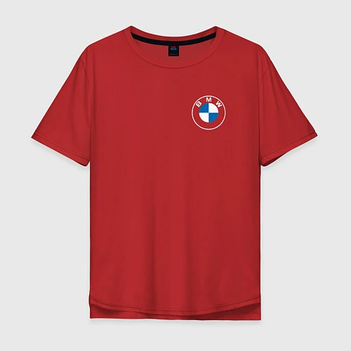 Мужская футболка оверсайз BMW LOGO 2020 / Красный – фото 1