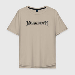 Футболка оверсайз мужская Megadeth, цвет: миндальный