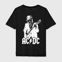 Футболка оверсайз мужская ACDC, цвет: черный