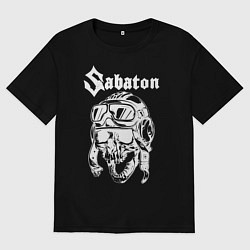 Футболка оверсайз мужская Sabaton, цвет: черный