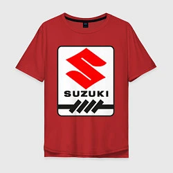 Футболка оверсайз мужская Suzuki, цвет: красный