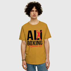 Футболка оверсайз мужская Muhammad Ali, цвет: горчичный — фото 2