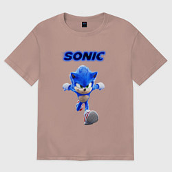 Футболка оверсайз мужская SONIC, цвет: пыльно-розовый