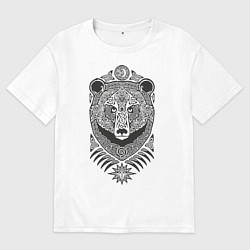 Мужская футболка оверсайз Медведь