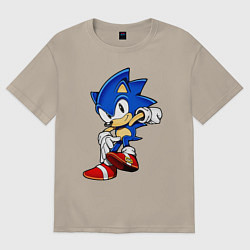 Футболка оверсайз мужская SONIC, цвет: миндальный