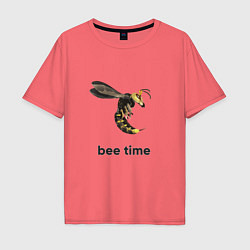 Футболка оверсайз мужская Bee time, цвет: коралловый