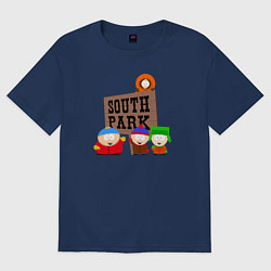 Футболка оверсайз мужская South Park, цвет: тёмно-синий