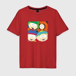 Футболка оверсайз мужская South Park, цвет: красный