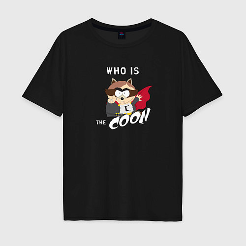 Мужская футболка оверсайз South Park Who is the Coon? / Черный – фото 1