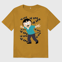 Футболка оверсайз мужская Чё бро, цвет: горчичный