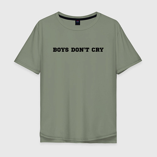 Мужская футболка оверсайз BOYS DON'T CRY / Авокадо – фото 1