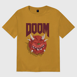 Футболка оверсайз мужская DOOM, цвет: горчичный