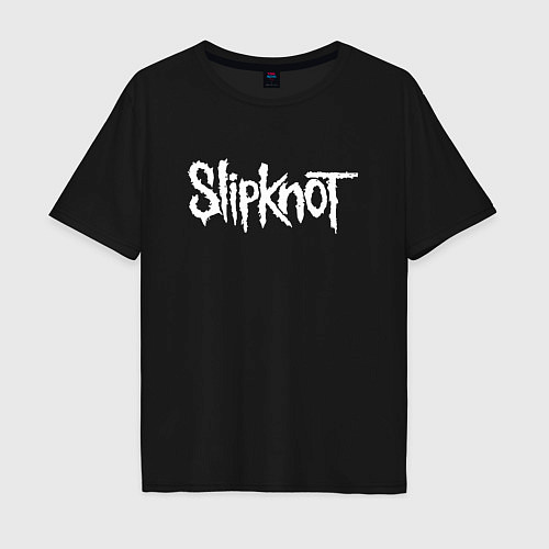 Мужская футболка оверсайз SLIPKNOT НА СПИНЕ / Черный – фото 1