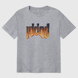 Мужская футболка оверсайз IDDQD DOOM