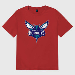 Футболка оверсайз мужская Charlotte Hornets 1, цвет: красный