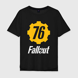 Футболка оверсайз мужская FALLOUT76, цвет: черный