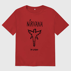 Футболка оверсайз мужская Nirvana In utero, цвет: красный