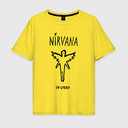 Футболка оверсайз мужская Nirvana In utero, цвет: желтый