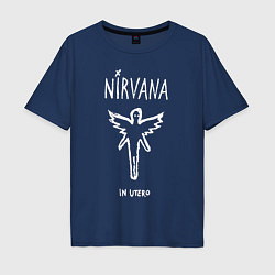 Футболка оверсайз мужская Nirvana In utero, цвет: тёмно-синий