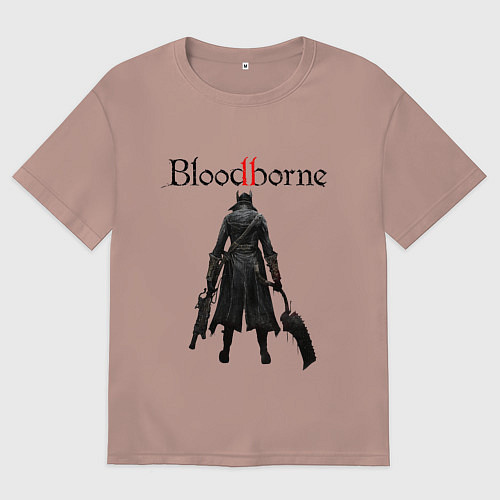 Мужская футболка оверсайз Bloodborne / Пыльно-розовый – фото 1