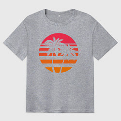 Мужская футболка оверсайз Пальма