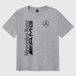 Футболка оверсайз мужская MERCEDES-BENZ AMG, цвет: меланж