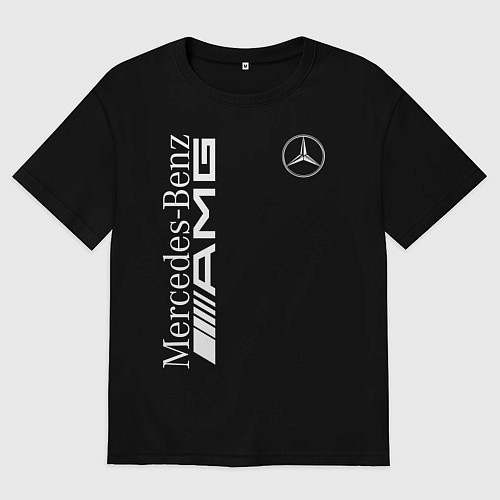 Мужская футболка оверсайз MERCEDES-BENZ AMG / Черный – фото 1