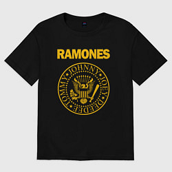 Футболка оверсайз мужская RAMONES, цвет: черный