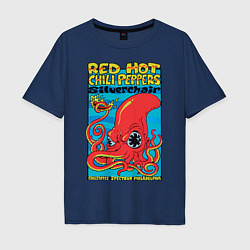 Футболка оверсайз мужская Red Hot Chili Peppers, цвет: тёмно-синий