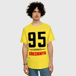 Футболка оверсайз мужская 95 Chechnya, цвет: желтый — фото 2