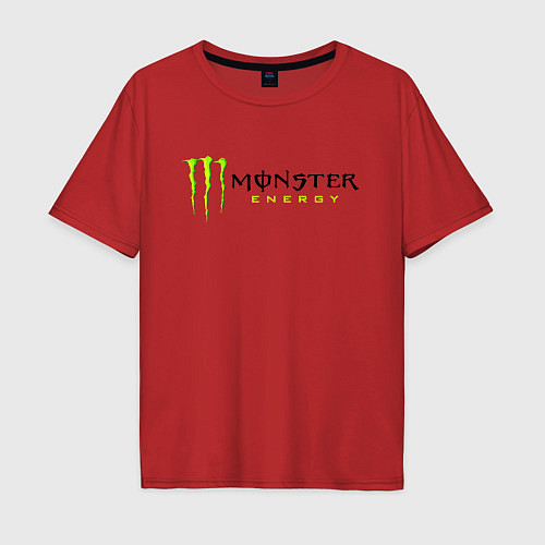 Мужская футболка оверсайз MONSTER ENERGY / Красный – фото 1