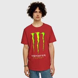 Футболка оверсайз мужская MONSTER ENERGY, цвет: красный — фото 2