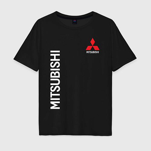 Мужская футболка оверсайз MITSUBISHI / Черный – фото 1