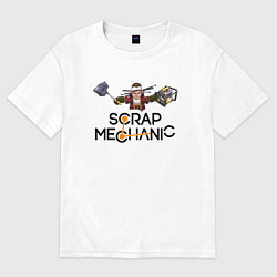 Футболка оверсайз мужская SCRAP MECHANIC, цвет: белый