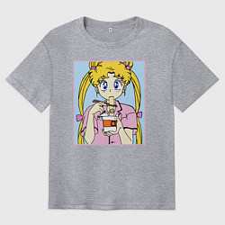 Мужская футболка оверсайз Sailor Moon Usagi Tsukino