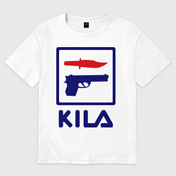 Футболка оверсайз мужская Kila Fila, цвет: белый