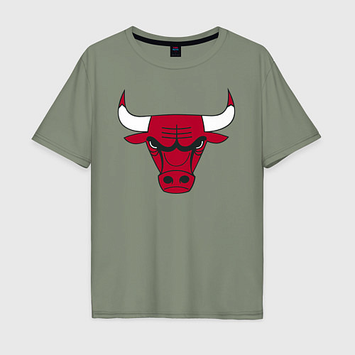 Мужская футболка оверсайз Chicago Bulls / Авокадо – фото 1