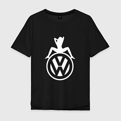 Футболка оверсайз мужская Volkswagen Girl Z, цвет: черный