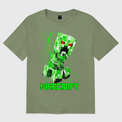 Футболка оверсайз мужская MINECRAFT CREEPER, цвет: авокадо