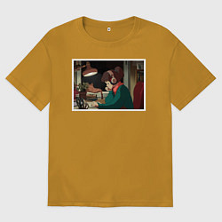 Футболка оверсайз мужская Lo fi, цвет: горчичный