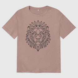 Мужская футболка оверсайз Геометрический Лев