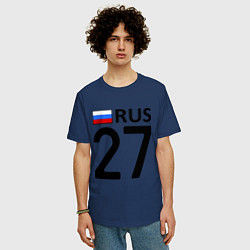 Футболка оверсайз мужская RUS 27, цвет: тёмно-синий — фото 2