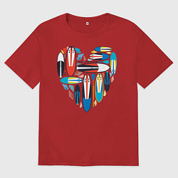 Мужская футболка оверсайз Sup serfing love