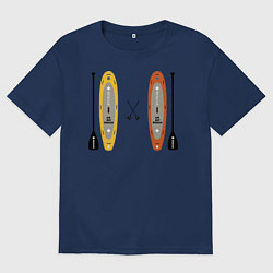 Мужская футболка оверсайз Сап серфинг